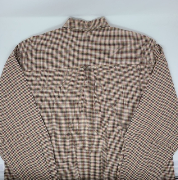 Pendleton Canterbury Cloth Wool Pima Cotton Plaid Flannel Shirt Button Up Red Lg - Picture 2 of 8